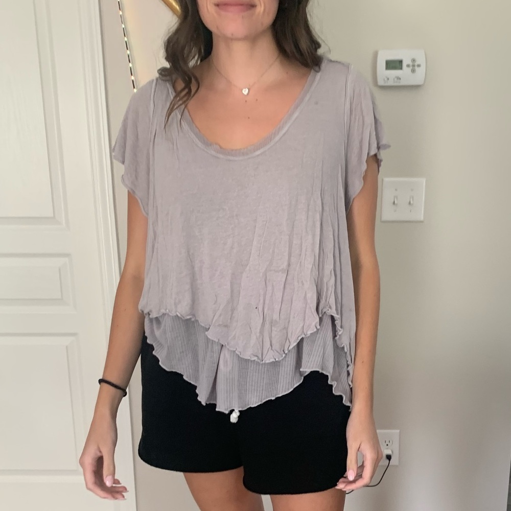 Free People Racerback Layered Shirt - Picture 1 of 9